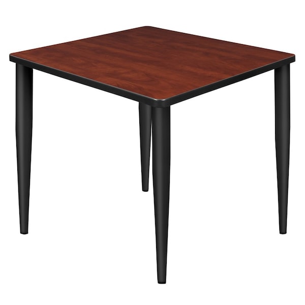 Regency Kahlo Square & Round Tables, 30 W, 30 L, 29 H, Wood, Metal Top, Cherry TPL3030CHBK - main